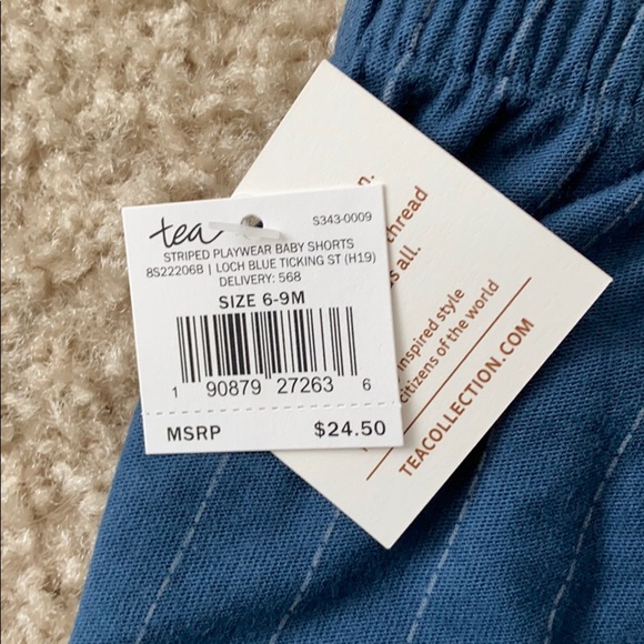 Tea Collection | Striped Shorts Sz 6-9M NWT - Picture 3 of 3